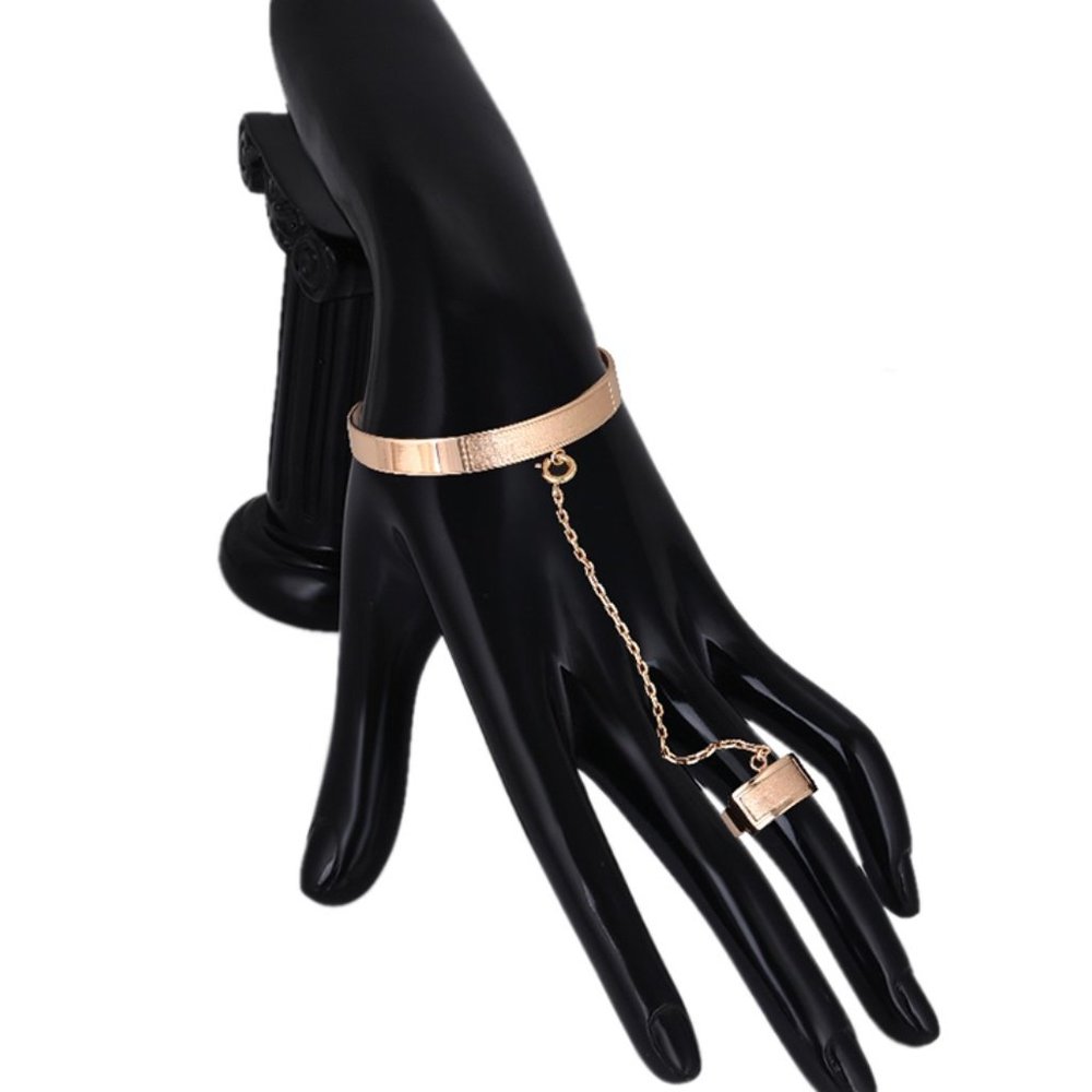 Adjustable Bangle Ring 18KGP Set - Picture 11 of 15